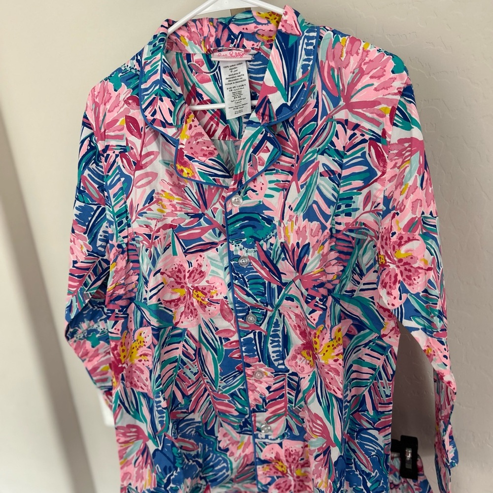 Pottery Barn Teen Lilly Pulitzer Slathouse Loose Fit Pajama Set NEW - Picture 5 of 10